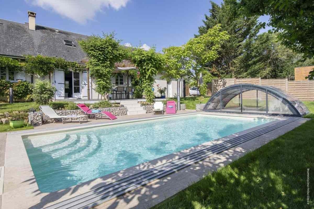 Au Coeur Du Bien Etre, Chambre D'Hotes Avec Piscine Chauffee Et Couverte, Spa, Sauna, Massages Monteaux Bagian luar foto